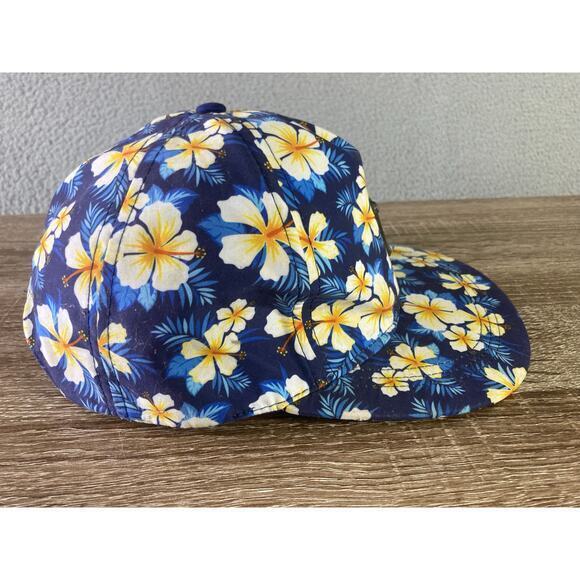 CR Surf Costa Rica Blue Floral Snapback Hat Unisex Adjustable Summer - Picture 5 of 8
